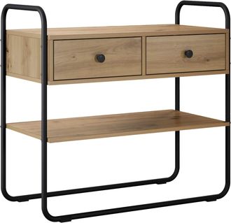 vidaXL Mesa Consola Roble Artisan 80 X 40 X 75 Cm Madera De Ingenier&iacute;a Vidaxl