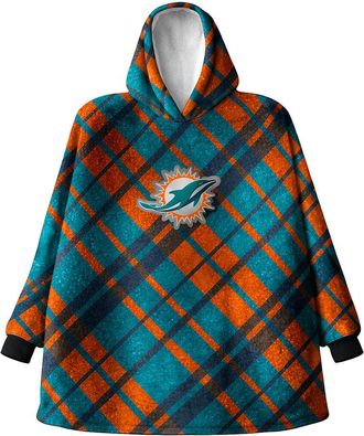 Pegasus Sports Miami Dolphins Nfl Team Hooded Sherpa Blanket