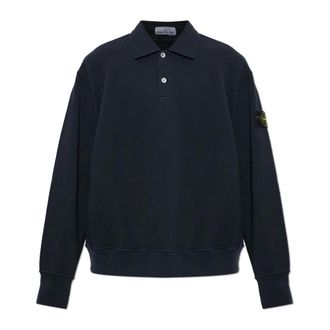 Stone Island Polo a maniche lunghe - - Tops - Uomo - Blu - XL