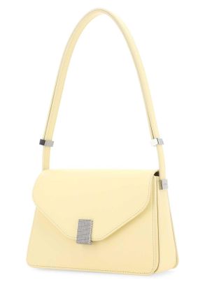 Lanvin Womens Pastel Yellow Leather Concerto Shoulder Bag Beige Borse A Mano