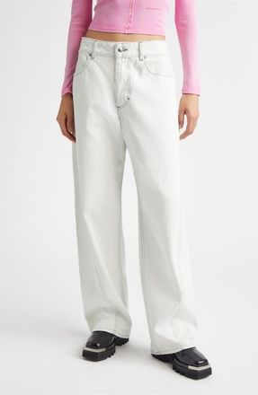 ECKHAUS LATTA Bend Twisted Seam Jeans in Chalk at Nordstrom, Size 26