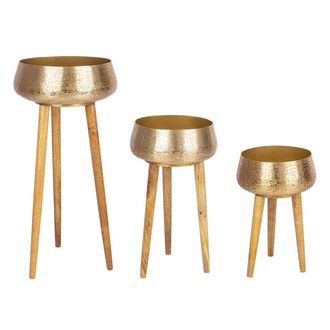 BIZZOTTO Set 3 p.vaso Varanasi tripod to gold