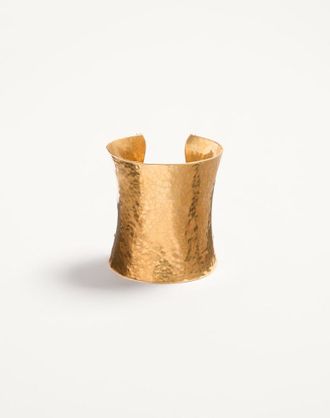 Valentino Garavani Cuffy Antiqued Metal Bracelet Woman ANTIQUE BRASS M