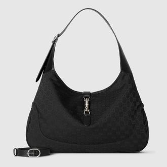 Gucci Jackie 1961 Large Crossbody Bag, Black, GG Canvas
