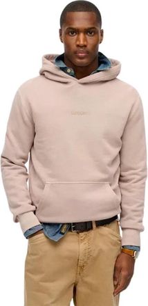 Superdry Micro Logo Sweat - Heren - Hoodies - Beige - 2XL - Katoen - Hoodies & sweatvesten