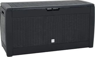 vidaXL Vidaxl - Caja almacenaje de jardín polipropileno antracita 119x48x60 cm