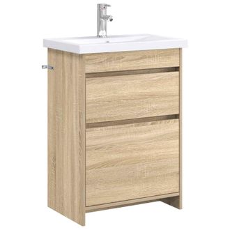 vidaXL Juego De Muebles De Ba&ntilde;o Roble Sonoma 61 X 40 X 84,5 Cm Vidaxl