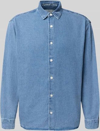 Jack & Jones Jack & Jones Regular Fit Jeanshemd mit Kentkragen Modell NORREBRO in Jeansblau, Gr&ouml;&szlig;e XXL