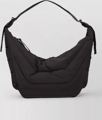 Christophe Lemaire soft game shoulder bag with side lacing