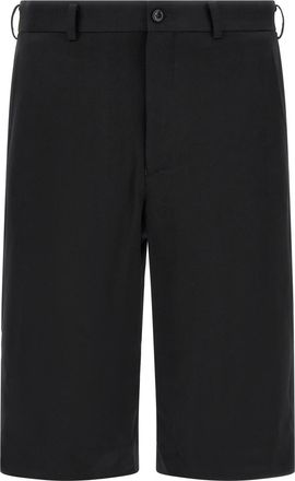 Comme Des Gar&ccedil;ons Black Zip Bermuda Shorts