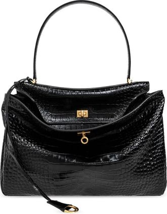 Balenciaga Rodeo Handtas Groot - Dames - Schoudertassen - Zwart - ONE Size - Leer - Tassen