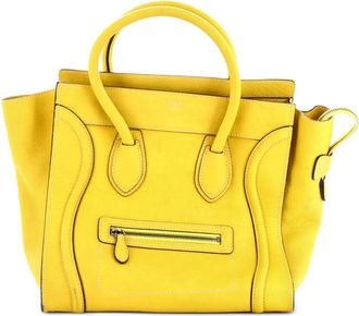 Celine Luggage Bag Grainy Leather Mini tote bag - Geel