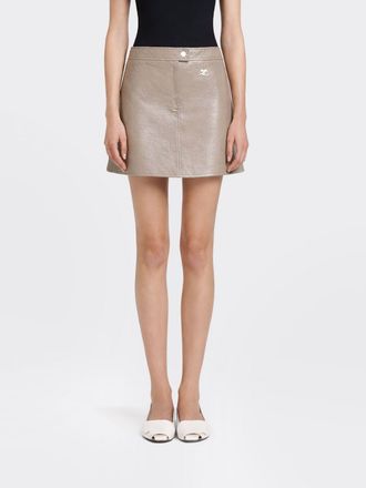 Courr&egrave;ges Gonna mini Courr&egrave;ges in cotone spalmato