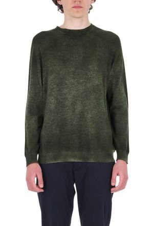 Avant Toi Blue Reversible Cashmere Crewneck Sweater