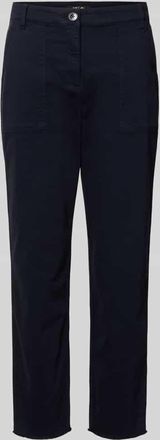 Marc Cain Chino mit Fransensaum in Marine, Gr&ouml;&szlig;e 46