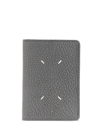Maison Margiela embossed-leather cardholder - Black