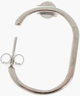 D'Heygere O-Shaped Silver Single Earrings size Unica