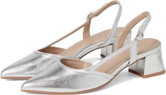 Naturalizer Mila Dress Shoes Womens 1-2 inch heel Shoes Silver Leather : 10.5 M (B), Suede