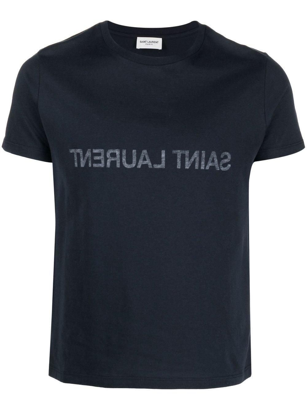 【関税&送料込】Saint Laurent Black Washed Cotton T-Shirt Saint Laurent Washed Cotton T-Shirt in Black for Men | Lyst