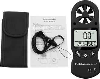 OEM Mini Anem&oacute;metro Digital Multifuncional Port&aacute;til Con Term&oacute;metro E Higr&oacute;metro (negro)