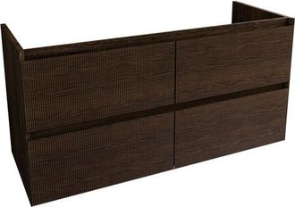 Saniclass Holz Atelier badkameronderkast - 120x45x60cm - 2 lades - Eiken charcoal