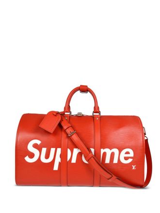 Louis Vuitton x Supreme 2017 Keepall Bandouliere 45 Reisetasche - Rot