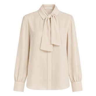 iBlues Iblclasse Shirt - Dames - Blouses & Shirts - Beige - Maat: XS Zijde