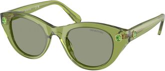 Swarovski SK6025 3002/2 Womens Sunglasses Green Size 47