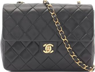 Chanel Borsa a spalla matelass&eacute; mini con catena 1994-1996 - Nero
