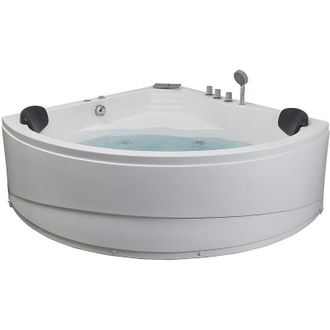 Vente-Unique Vente-unique - Vasca angolare per balneoterapia con sistema a cascata 2 posti 350 litri 150 x 150 x 60 cm - aglena