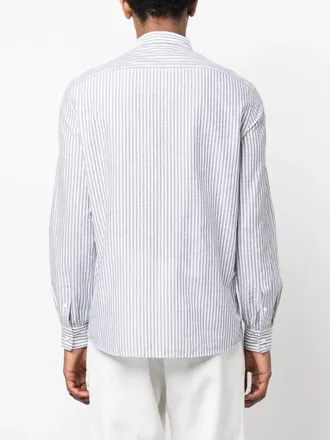 Brunello Cucinelli Striped Linen Shirt - White
