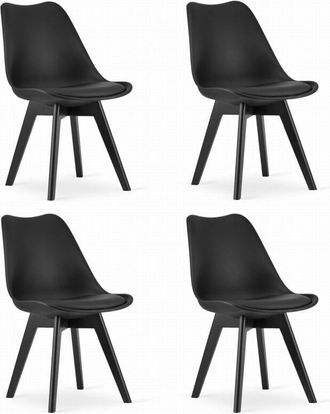 OEM Silla Mark - Negro / Patas Negras X 4