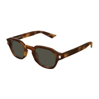Saint Laurent SL 946 Zonnebril - Heren - Accessoires - Bruin - Maat: 46 MM Nylon