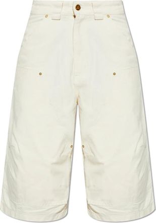 Willy Chavarria Stockton Double Knee Short - Heren - Korte Broeken - Beige - W30 - Katoen - Korte Broeken