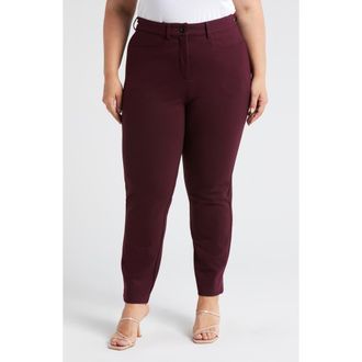 Universal Standard Ponte Cigarette Pants in Black Cherry at Nordstrom, Size 2Xl