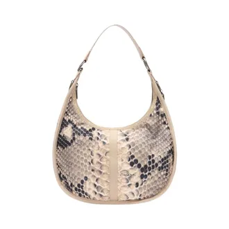 Roberto Cavalli Shoulder Bags, female, Brown, Size: ONE SIZE Medium Bologna Bag With Print