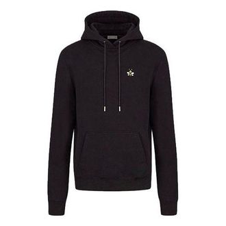 Dior Mens DIOR x KAWS Crossover Bee Embroidered Solid Color Black 933J600B0531-982