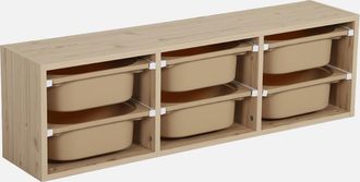 Sweeek Mueble De Almacenamiento Infantil Horizontal, 6 Cajas Coloridas