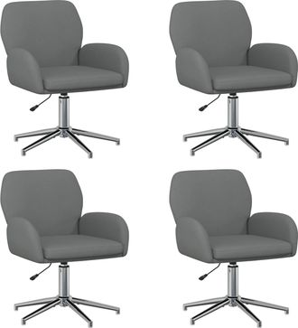 vidaXL Sillas De Escritorio Giratorias 4 Uds. 54 X 58 X 90 Cm Tela Vidaxl