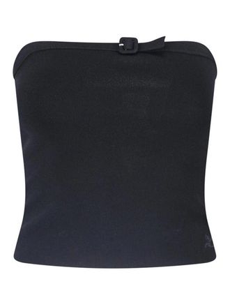 Courr&egrave;ges Buckle knit bustier top