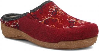 Taos Womens Woolflower Slide-On Clogs In Cranberry