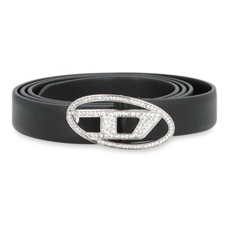 Diesel Belts, female, Black, Size: 85 CM B-1dr Strass 20 Belt