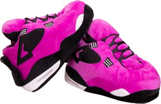 Generic Warm Plush Sneaker Slippers, Trendy Anti-Slip Furry Soft House Shoes Fluffy Unisex Home Slides One Size Fits Most Indoor Outdoor (Purple)