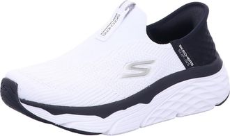 Skechers Womens Hands Free Slip-ins Max Cushioning Elite-Smooth Transition Sneaker, White Textile/Black Trim, 4 UK