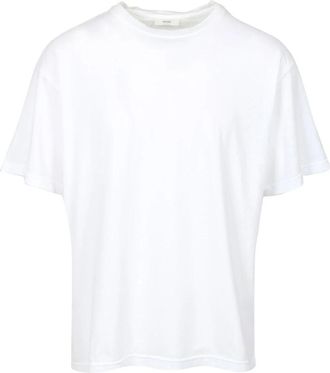 Mauro Grifoni T-shirt met rafelrand - Heren - T-shirts - Wit - XL - Katoen - Tops