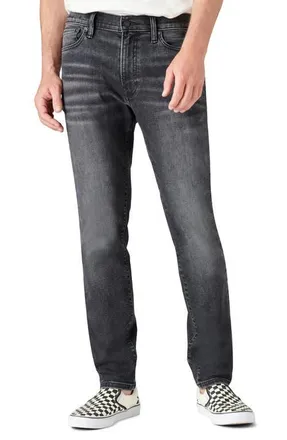 Lucky Brand 411 Athletic Fit Tapered Jeans in Black Lake at Nordstrom, Size 30 X 32