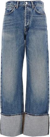 A Gold E Cotton denim Liberty jeans Woman 25