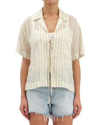 Daze Denim Buttercup Tie Front Shirt