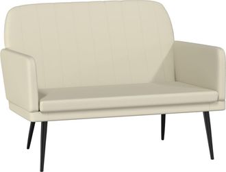 vidaXL Banco De Cuero Sint&eacute;tico Color Crema 107x80x81 Cm Vidaxl