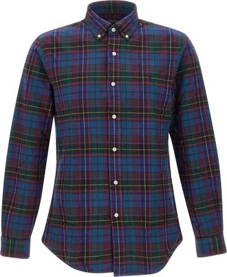 Polo Ralph Lauren Camisa de botones con estampado de tart&aacute;n - Shirts - Hombre - Multicolor - XL